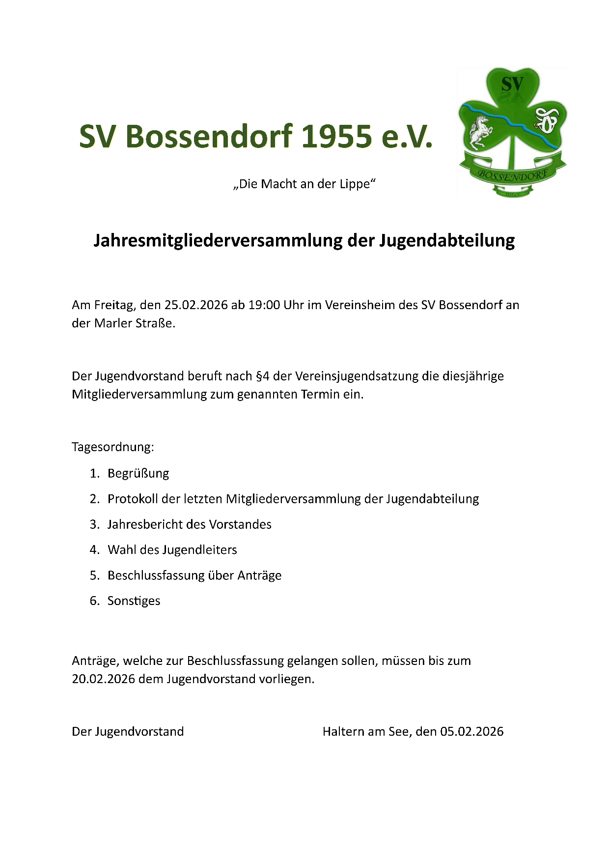 JHV Jugend 2026